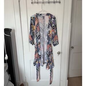 New Vera Bradley Palm Floral Knit Robe S/M